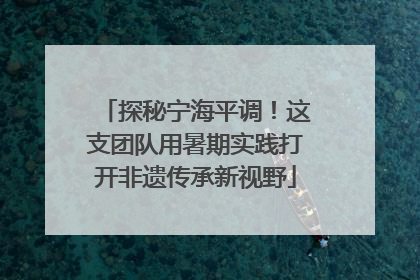 探秘宁海平调！这支团队用暑期实践打开非遗传承新视野