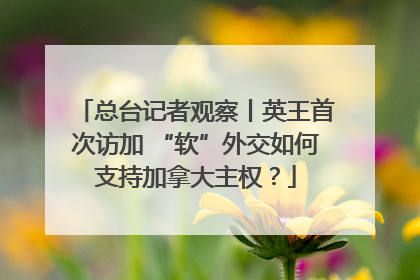 总台记者观察丨英王首次访加 “软”外交如何支持加拿大主权？