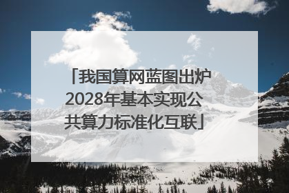 我国算网蓝图出炉 2028年基本实现公共算力标准化互联
