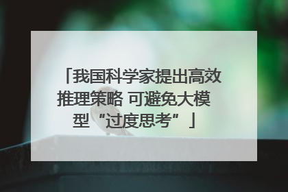 我国科学家提出高效推理策略 可避免大模型“过度思考”