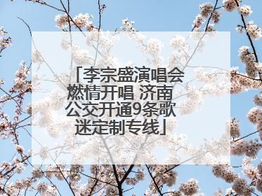 李宗盛演唱会燃情开唱 济南公交开通9条歌迷定制专线