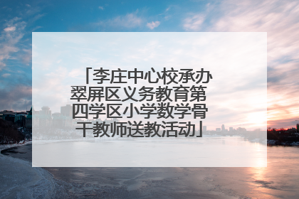 李庄中心校承办翠屏区义务教育第四学区小学数学骨干教师送教活动