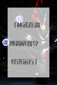 林武在淄博调研督导经济运行