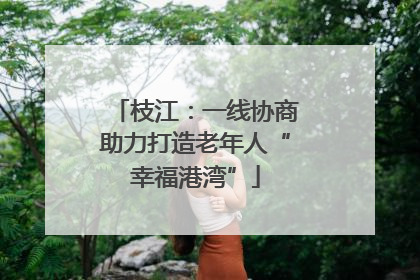 枝江：一线协商助力打造老年人“幸福港湾”