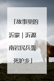 故事里的沂蒙｜沂源南岩民兵誓死护乡