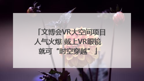 文博会VR大空间项目人气火爆 戴上VR眼镜就可“时空穿越”