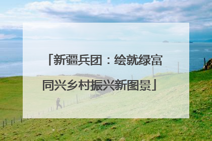 新疆兵团：绘就绿富同兴乡村振兴新图景