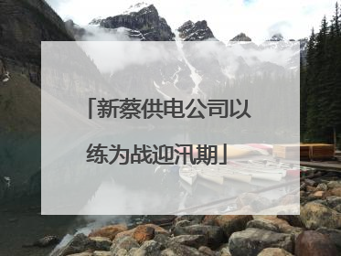 新蔡供电公司以练为战迎汛期