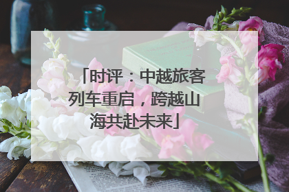 时评：中越旅客列车重启，跨越山海共赴未来
