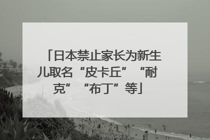 日本禁止家长为新生儿取名“皮卡丘”“耐克”“布丁”等