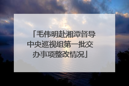 毛伟明赴湘潭督导中央巡视组第一批交办事项整改情况