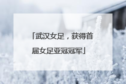 武汉女足，获得首届女足亚冠冠军