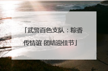 武警百色支队：粽香传情谊 团结迎佳节