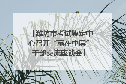 潍坊市考试鉴定中心召开“赢在中层”干部交流座谈会