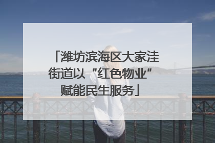 潍坊滨海区大家洼街道以“红色物业”赋能民生服务