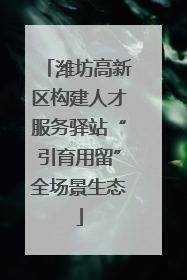 潍坊高新区构建人才服务驿站“引育用留”全场景生态