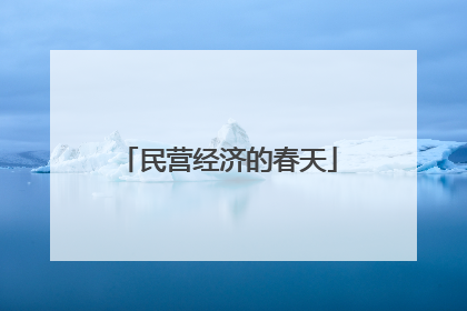 民营经济的春天
