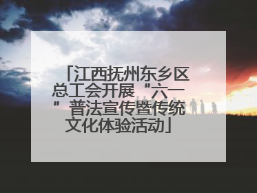 江西抚州东乡区总工会开展“六一”普法宣传暨传统文化体验活动