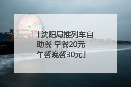 沈阳局推列车自助餐 早餐20元午餐晚餐30元