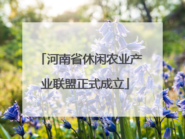 河南省休闲农业产业联盟正式成立