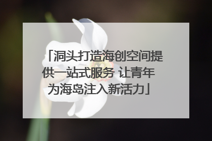 洞头打造海创空间提供一站式服务 让青年为海岛注入新活力