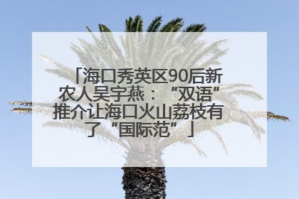 海口秀英区90后新农人吴宇燕：“双语”推介让海口火山荔枝有了“国际范”