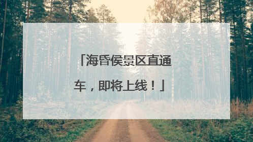 海昏侯景区直通车，即将上线！