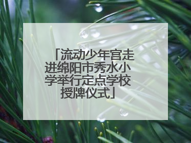 流动少年宫走进绵阳市秀水小学举行定点学校授牌仪式