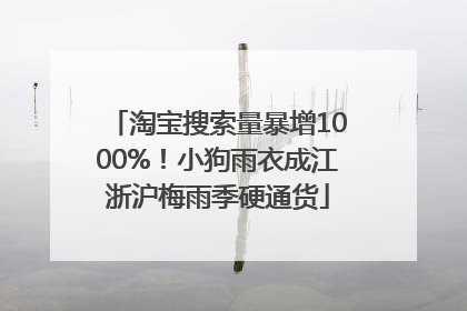 淘宝搜索量暴增1000%！小狗雨衣成江浙沪梅雨季硬通货