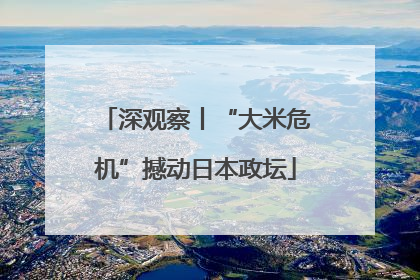深观察丨“大米危机”撼动日本政坛