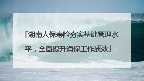 湖南人保寿险夯实基础管理水平，全面提升消保工作质效
