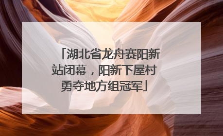 湖北省龙舟赛阳新站闭幕，阳新下屋村勇夺地方组冠军