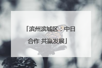 滨州滨城区：中日合作 共赢发展