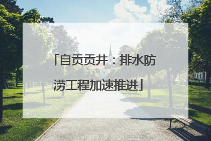 自贡贡井：排水防涝工程加速推进