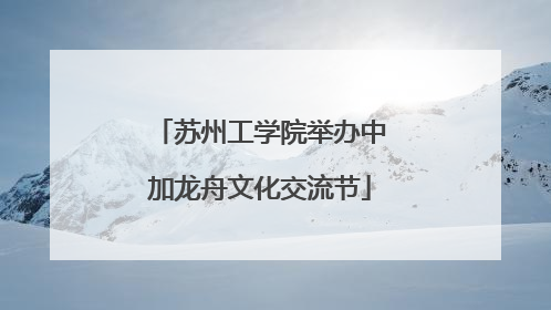 苏州工学院举办中加龙舟文化交流节