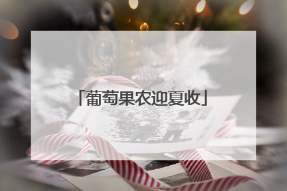 葡萄果农迎夏收