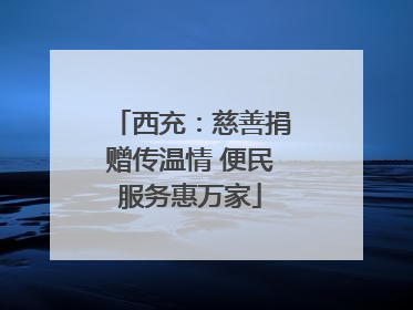 西充：慈善捐赠传温情 便民服务惠万家