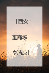 西安：逛商场 享清凉