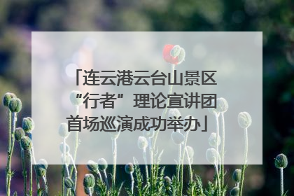 连云港云台山景区“行者”理论宣讲团首场巡演成功举办