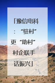 豫信电科：“驻村”更“助村” 村企联手话振兴