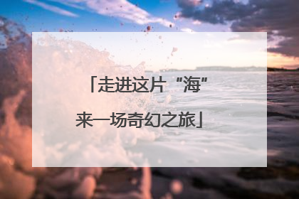 走进这片“海”来一场奇幻之旅