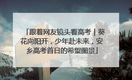 跟着网友镜头看高考｜葵花向阳开，少年赴未来，安乡高考首日的希望图景