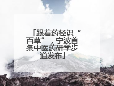 跟着药径识“百草”，宁波首条中医药研学步道发布