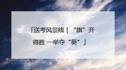 送考风景线｜“旗”开得胜 一举夺“葵”
