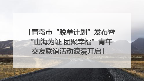 青岛市“脱单计划”发布暨“山海为证 团聚幸福”青年交友联谊活动浪漫开启