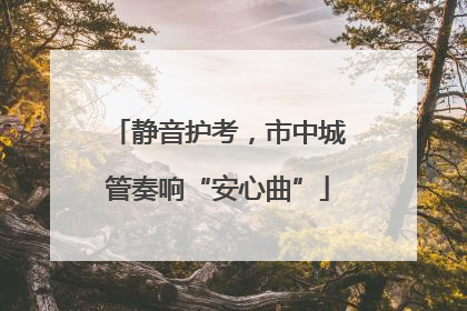 静音护考，市中城管奏响“安心曲”