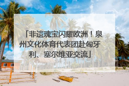 非遗瑰宝闪耀欧洲！泉州文化体育代表团赴匈牙利、塞尔维亚交流