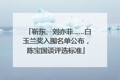靳东、刘亦菲……白玉兰奖入围名单公布，陈宝国谈评选标准