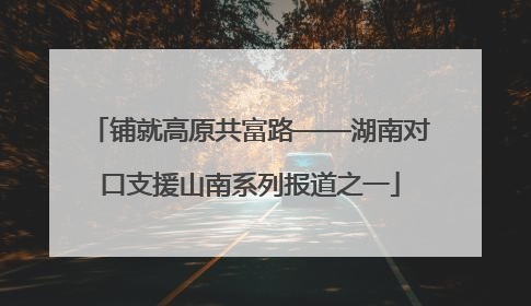 铺就高原共富路——湖南对口支援山南系列报道之一