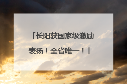 长阳获国家级激励表扬！全省唯一！